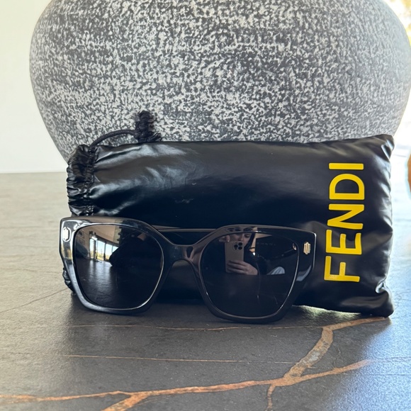 Fendi Roma Acetate Black Sunglasses - Picture 3 of 3